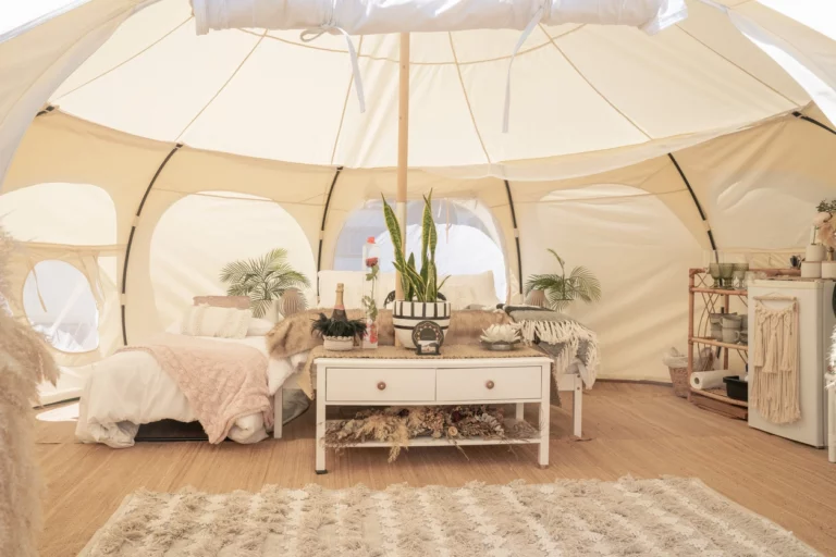 Glamping tent instead of a hotel